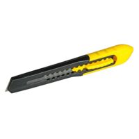 Stanley 10150 Cuttermesser mit Abbrechklinge und zweiteiligen Korpus für Karton, Folien und Tapeten schneiden.