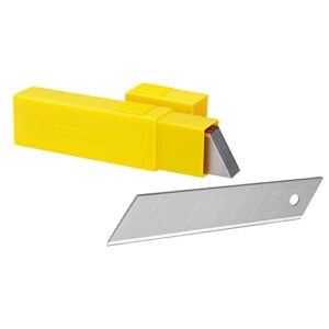 Stanley Abbrechklingen für Cuttermesser, 25 mm, gerade Schneide mit 7 abbrechbaren Segmenten, 0,55 mm Schneidstärke, 110 mm Klingenlänge, 20 Stück in einer Box