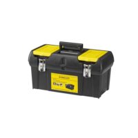 Stanley Werkzeugbox, Werkzeugkoffer mit Metallschließen und Kunststoffgriff, ideal für Heimwerker