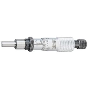 Starrett 463MXRL Mikrometerkopf mit hoher Präzision und Genauigkeit, Messbereich 0-13 mm, Teilung auf 0,01 mm genau, Hartmetall-Oberfläche und Ratschenanschlag-Kausche.
