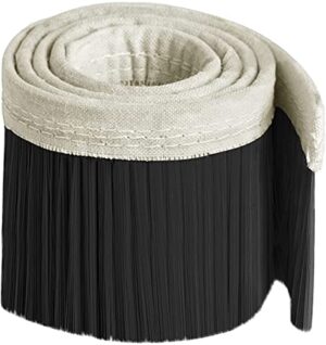 Hochwertiger Staubschutz für Staubsauger und Graviermaschinen, nylonbasierte Bürste, hochfest und stabil, effektiver Schutz für Geräte, 70 mm/100 mm, schwarz, 2 m x 100 mm