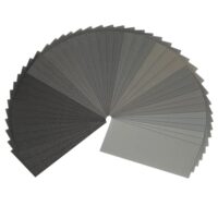 Professionelles Schleifpapier Set mit 42 Stück Trocken und Nass Sandpapier von STEBRUAM, ideal für Auto, Holz, Stein, Lack, Metall und Glasbearbeitung, wasserdichtes Siliziumkarbid-Papier, verschiedene Körnungen