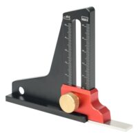 Tiefe Höhe Sägelehre Tischsäge - Messgerät aus Aluminiumlegierung für die Holzbearbeitung und Holzmesung
