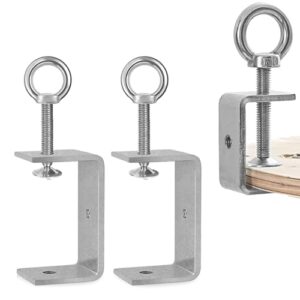 Zwei silberne C-Klemmen mit hoher Belastbarkeit und einstellbarem Klemmbereich von 45 bis 78 mm für Heimwerker und professionelle Anwendungen