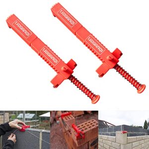 Verlängerte Ziegelschnur-Clips von Tom tool, 15-18 cm, orange, für effizientes Arbeiten an mehreren Wänden