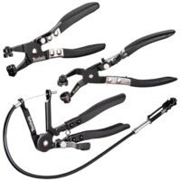 Toolwiz 3 Stück Schlauchklemmenzange, Schellenzange Kfz mit langem Griff und verschiedenen Formen, ideal für die Entfernung von Schlauchschellen an Autos und anderen Fahrzeugen