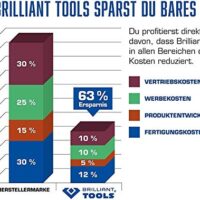 BRILLIANT TOOLS Schraubendreher TORX T6 x 100 mm, hochwertige Verwendung nach DIN/ISO mit durchgehender Klinge