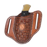 TOURBON Leder-Taschenmesser, Etui, Klappmesser, Holster, EDC-Werkzeug, Taschenmesser, Gürteltasche, handgefertigtes Geschenk