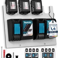 Robuste Wandhalterung für Makita 18V & 14,4V Akkus und Ladegeräte - hochwertige Qualität aus Deutschland