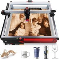 TS2 Laser Graviermaschine für Holz und Metall, 450mm x 450mm große Gravurfläche, Lasergravurmaschine mit 10 W Laserleistung, APP-Verbindung und Autofokus