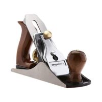 Amazon Basics No.4 Verstellbarer Universal-Handhobel zum Glätten von Bänken, mit 2-Zoll-Klinge (50,8 mm) und Holzgriffen für präzise Holzbearbeitung, Braun