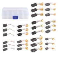 Universal Kohlebürsten Set für Elektrowerkzeuge, 30 Stück Schleifkohle in 10 Größen, Ersatz für Winkelschleifer, Kappäge, Kreissäge, vielseitige Kohlestifte für verbesserte Motorleistung