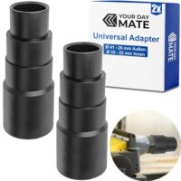 Universal Staubsauger Adapter, 2 Stück, Schwarz, kompatibel mit Bosch, Makita, Kärcher und anderen Marken