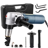 VEVOR elektrische Blechschere 4mm Blechnibbler mit hoher Effizienz und ergonomischem Griff für die schnelle Bearbeitung von Metallen wie Edelstahl, Aluminium, Kunststoff und Glas.