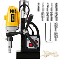 VEVOR Magnetische Bohrmaschine, 1100 W Kernbohrmaschine magnetisch mit Ringfräsen 11 Stück Durchmesser 40 mm Tiefe 125 mm magnetisches Bohrsystem