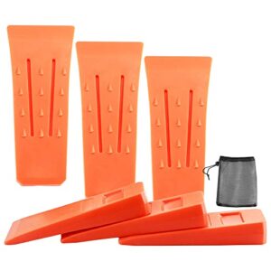 VonLux Kettensäge Fällkeil Set, 6 Stück Forstkeil Baumkeile aus ABS Kunststoff für kontrolliertes Fallen von Bäumen - Holzfällerzubehör Werkzeuge