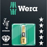 Wera 855/1 BDC Bit SB PZ1, hochwertiges Werkzeug für Kreuzschlitzschrauben mit BiTorsion-Zone und Diamantbeschichtung