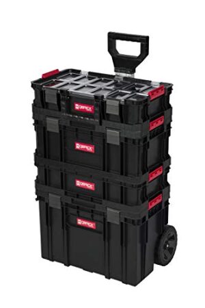 XL Werkzeugtrolley, Werkstattkoffer Set aus Q-Brick Serie mit viel Zubehör, perfekter Ordnungsfan für Ihre Werkstatt
