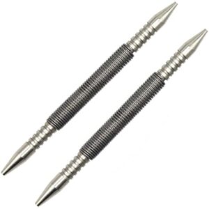 Doppelseitiges Doppelkopf-Kombi-Nagel-Set mit zwei Doppelkopf-Nagelsätzen und eng gewickelter Feder, ideal für Lackierte Nägel in Holzoberflächen zu versenken