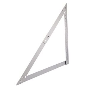 Winkeldreieck zusammenklappbar 60 cm großes Bau Winkel Dreieck mit Aufbewahrungstasche und verstellbarem Rahmen aus hochwertigem Aluminium für genaue Maßnahmen bei Handwerkerarbeiten, Bauprojekten, Malerei und Tapezieren