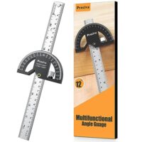 Winkelmesser mit Anreiflinie und Zeichnenfunktion, hochwertiges Profimesswerkzeug für präzise Messungen und Zeichnungen in verschiedenen Winkeln bis 180 Grad.