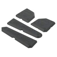 Wolfcraft Fugenglätter Set mit 4 Teilen für Silikon und Acryl, Kantenprofile 90°/45°, Radien 5-12 mm, elastischer TPU-Kunststoff