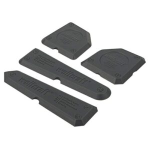Wolfcraft Fugenglätter Set mit 4 Teilen für Silikon und Acryl, Kantenprofile 90°/45°, Radien 5-12 mm, elastischer TPU-Kunststoff