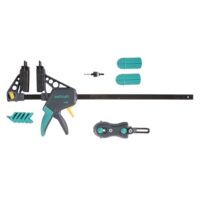 Wolfcraft Terrassenbau-Set 11-teiliges Werkzeug Komplett-Set für schnelle und präzise Terrassenmontage, ideal für Heim- & Handwerker