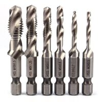 Set aus 6 hochwertigen HSS-Bohrern mit Sechskantschaft für Metall, Aluminium und Weichstahl