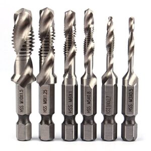 Set aus 6 hochwertigen HSS-Bohrern mit Sechskantschaft für Metall, Aluminium und Weichstahl