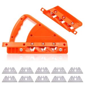 Handhobel mit 10 Klingen für Gipskartonplatten und Korkplatten, Kantenhobel für Gipskarton mit 45° und 60° Klingensatz