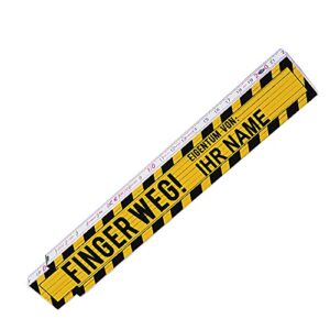 Klassischer Zollstock mit individuellen Motiven, personalisierbarer Meterstab mit UV-Direktdruck, einseitige Bedruckung für individuelle Namen und Motive.