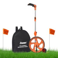 Zozen Messrad, Distanzmessrad mit 20 PC markierter Flagge, doppelt faltbar und mechanisch. Ein-Klick-Reset, Halterung aufrecht, Startpfeil und Handtasche.