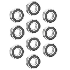 Rillenkugellager aus Kohlenstoffstahl, 10 Stück, 6mm x 19mm x 6mm, Bearing, für Maschinen und Fahrzeuge, präzise Abmessungen, vorgeschmiert, doppelter Verschluss