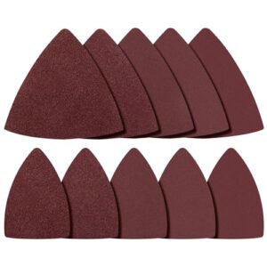 Dreieck Schleifpapier Set mit Klettverschluss, verschiedene Körnungen für professionelles Ergebnis, ideal für Holz, Metall, Gips und lackierte Oberflächen