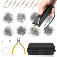 Kunststoff-Schweißgerät mit 600 PCS Schweißnägeln, batteriebetriebenes Schweißen Reparieren Maschine Plastik Reparaturset
