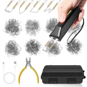 Kunststoff-Schweißgerät mit 600 PCS Schweißnägeln, batteriebetriebenes Schweißen Reparieren Maschine Plastik Reparaturset