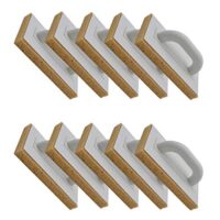 Fliesenwaschbrett zur Reinigung frisch verlegter Fliesen, 10er Set DEWEPRO Schwammbrett - Fliesenschwamm mit 30mm gerasterte Schwammauflage - 280x140mm Waschbrett