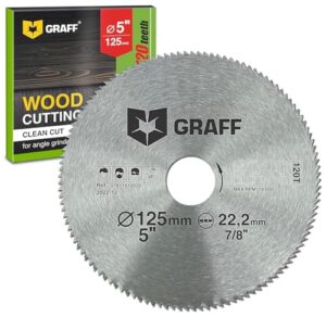 Winkelschleifer Trennscheibe 125 mm für Holz, Sperrholz, Laminat und mehr, super feiner Schnitt von 2 mm, geeignet für verschiedene Sägearten