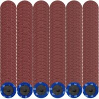 150 Stück 50mm Schleifscheiben Set, Roloc Schnellwechsel in Körnung 36/60/80 Quick Change Schleifpads für Stabschleifer, Entrosten, Schleifen, Polieren von Metall und Holz