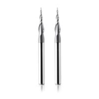 2 Stück Kugelkopffräser mit konischer Spitze für CNC Gravierfaser zum Oberfransen von Metall und anderen Materialien.