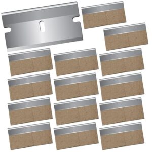 Ersatzklingen für Ceranfeldschaber, Edelstahl, Silber, 40mm*20mm, 20 Stück