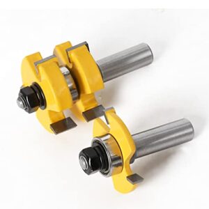 Zwei Fräsers mit 1/2 Zoll Schaft und 12mm Nut & Feder-Technologie für Holzbearbeitung