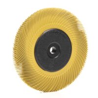 3M Scotch-Brite Radial Bristle Brush BB-ZB mit Adapter, P80, Typ C, 152,4 mm, 12,7 mm, Gelb - Weich und anpassungsfähige Borsten für gleichmäßige Oberflächenbearbeitung