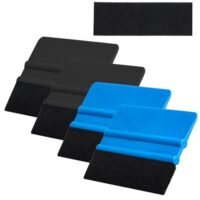 4 Stück Rakel für Folienrakel, Werkzeug Set mit Filz Kante, komfortable Ergebnisse ohne Streifen oder Spuren bei der Anbringung von Möbelfolie, Autofolien und Fensterfolie