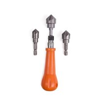 Hochwertiger Handsenker Entgrater Senker Set aus 3 verschiedenen Durchmessern für Holz und NE-Metalle