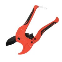 42mm PVC Rohrschneider Kunststoff, Profi Kunststoff Rohrabschneider mit Ratsche für PVC PPR PP PE PEX Rohrschere, Haus Werkstatt Werkzeuge, mit Rutschsichere Griffe (Aluminium)