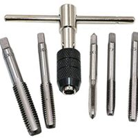 Einstellbarer metrischer T-Griff-Gewindebohrer-Satz mit 6 Teilen, ideal für Metall- und Aluminiumverarbeitung, T-förmiges Design für Fahrradreparaturen, Möbelmontage und Maschinenbau