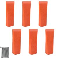 6 Stück Kettensägen Fällkeile für den professionellen Einsatz bei der Holzfällerei. Robuste und langlebige Kunststoff-Fällkeile mit Widerhaken-Design zum sicheren Fällen von Bäumen.