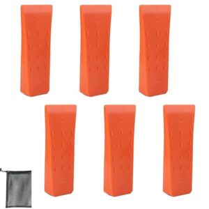 6 Stück Kettensägen Fällkeile für den professionellen Einsatz bei der Holzfällerei. Robuste und langlebige Kunststoff-Fällkeile mit Widerhaken-Design zum sicheren Fällen von Bäumen.